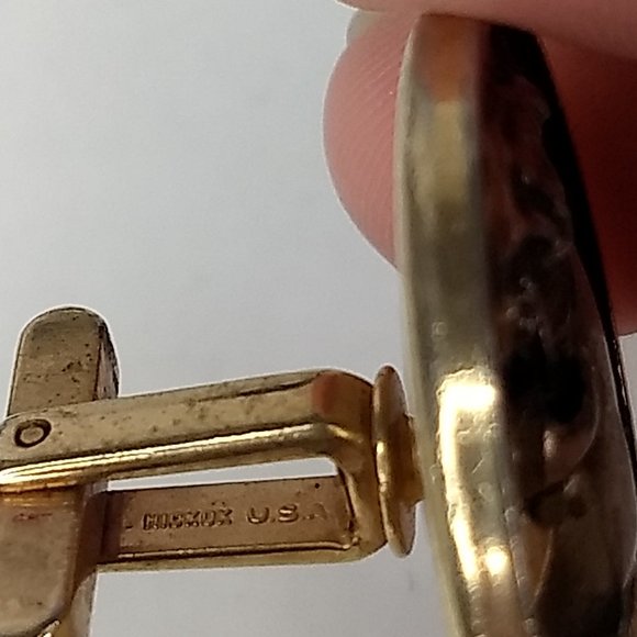 Cuff Links Singles & Tie Clip Lot Some Marked Hickox Swank 3 Pairs 10 Singles - Picture 6 of 11